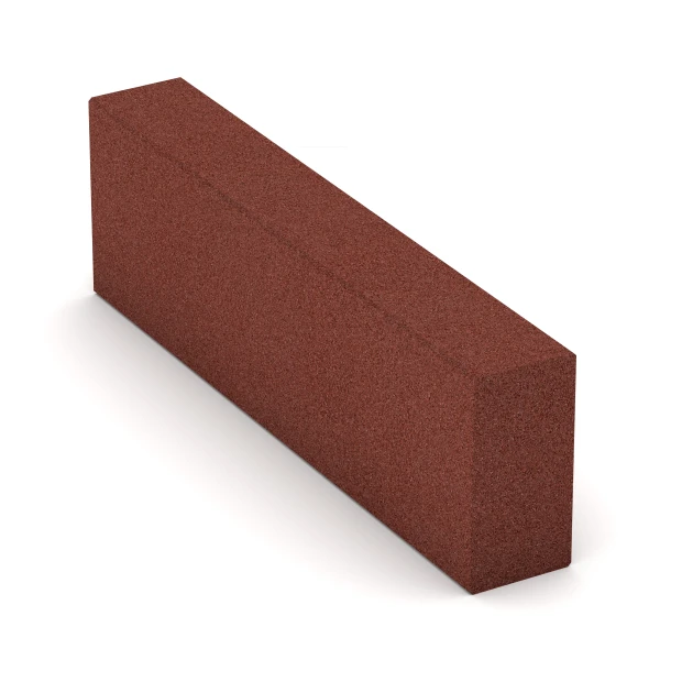Aufsicht auf die Unterseite, also die Bodenseite von WARCO-Formteil 7029 - Gummi bloktrin af gummigranulat im Format 100 x 30 x 15 cm.