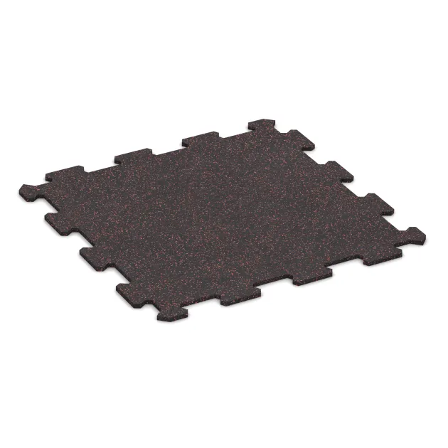 Aufsicht auf die Unterseite, also die Bodenseite von WARCO-Formteil 0912 - Fitnessgulv Kompakt im Format 485 x 485 x 8 mm | 0,235 m².