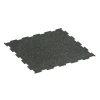 Aufsicht auf die Unterseite, also die Bodenseite von WARCO-Formteil 6453 - Fitnessgulv Kompakt im Format 100 × 100 × 0,8 cm.