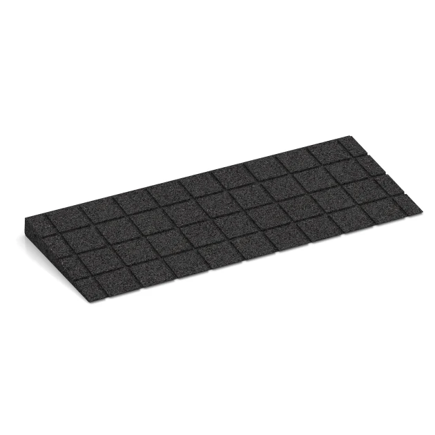 Aufsicht auf die Unterseite, also die Bodenseite von WARCO-Formteil 2468 - Tærskelrampe 75 cm im Format 75 x 30 cm | 8 < 45 mm.