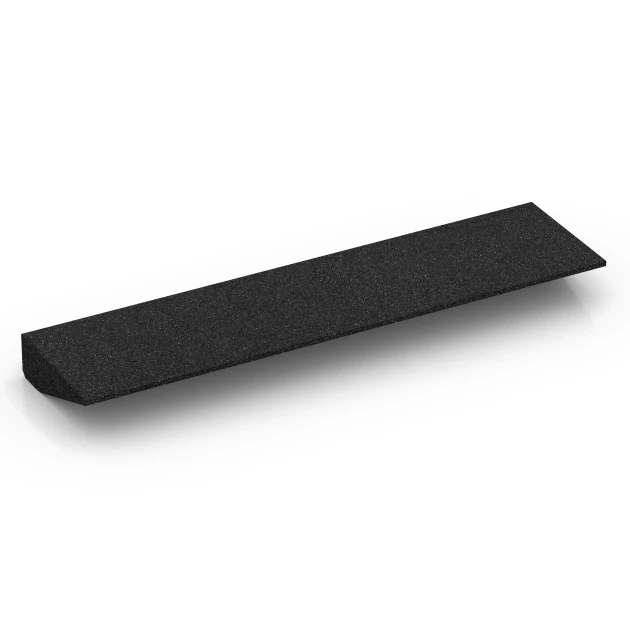 Aufsicht auf die Unterseite, also die Bodenseite von WARCO-Formteil 6601 - Tærskelrampe im Format 100 × 25 cm | 1 < 8 cm.