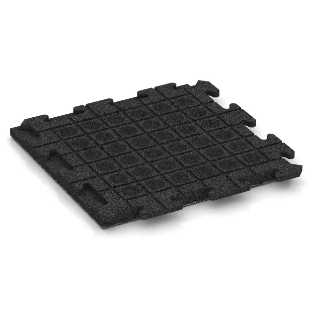Aufsicht auf die Unterseite, also die Bodenseite von WARCO-Formteil 1298 - Gangfliser Classic im Format 500 x 500 x 40 mm.