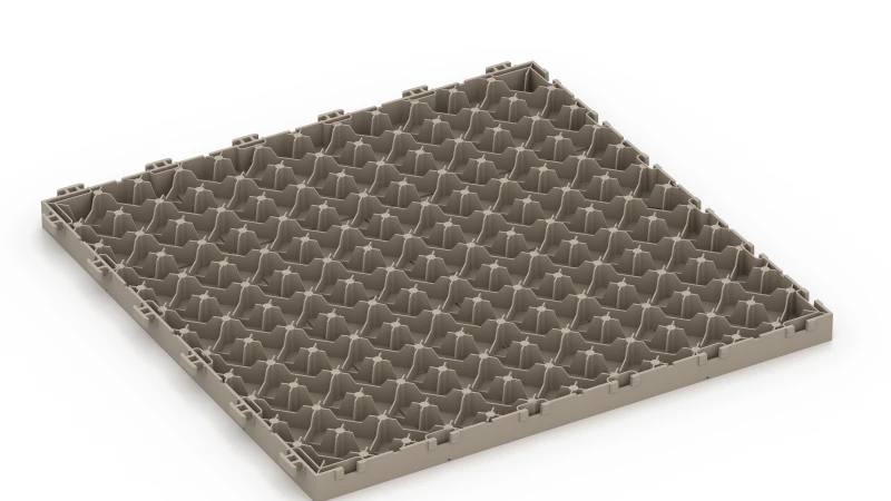 Gitterstruktur med støttefødder