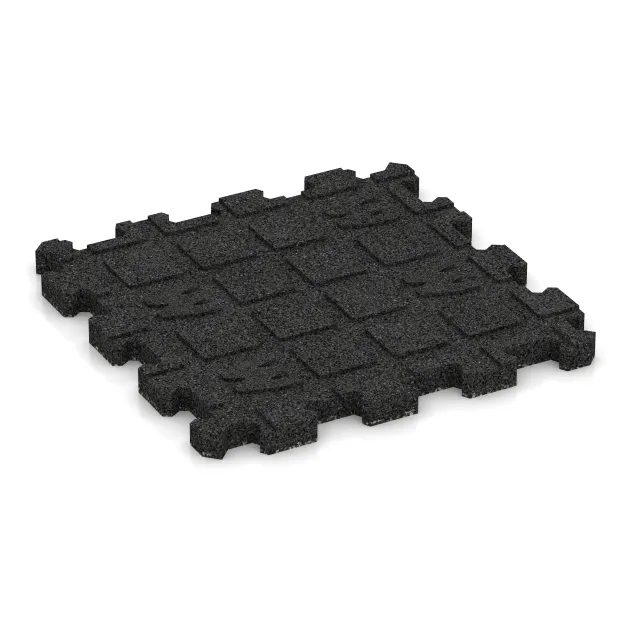Aufsicht auf die Unterseite, also die Bodenseite von WARCO-Formteil 3848 - Poolflise fugfri im Format 306 x 306 x 20 mm.