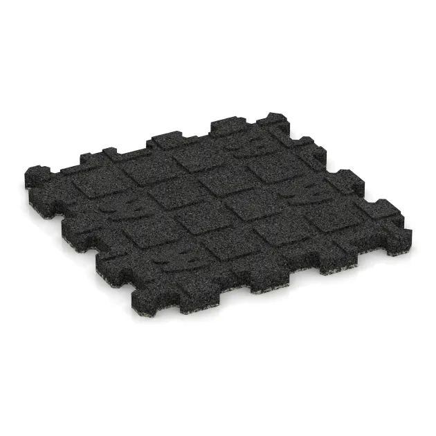 Aufsicht auf die Unterseite, also die Bodenseite von WARCO-Formteil 3850 - Poolflise fugfri im Format 306 x 306 x 20 mm.