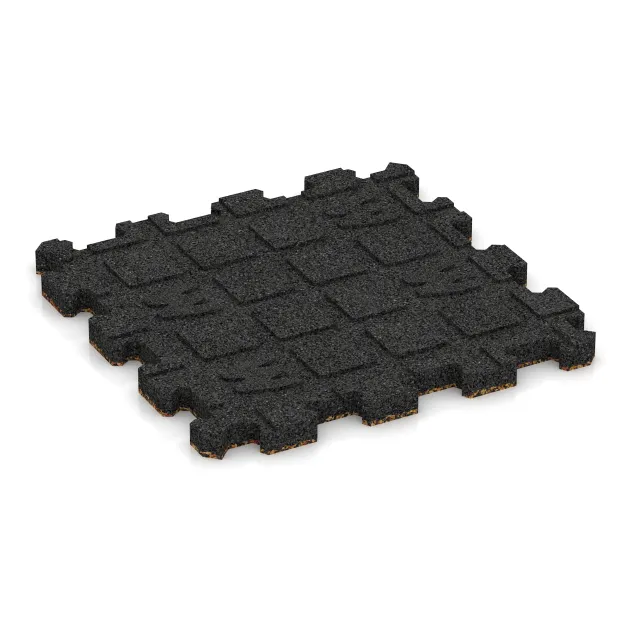 Aufsicht auf die Unterseite, also die Bodenseite von WARCO-Formteil 3852 - Poolflise fugfri im Format 306 x 306 x 20 mm.