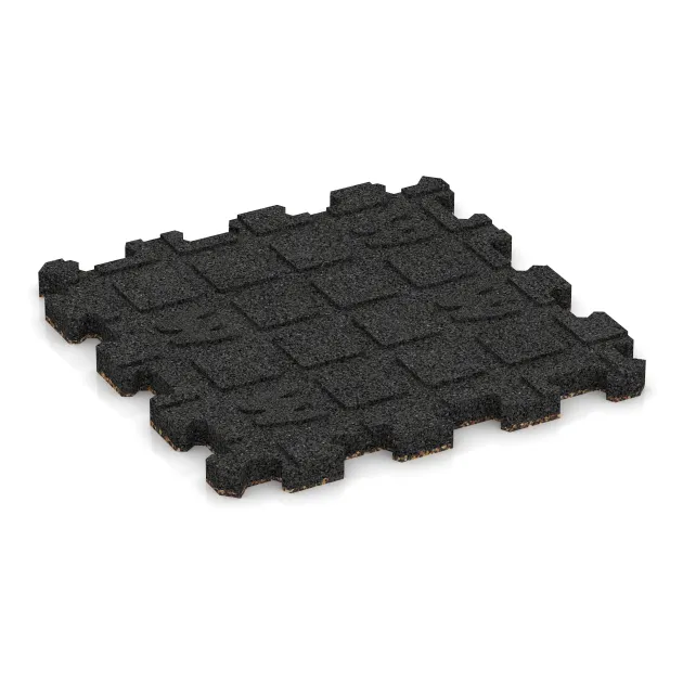 Aufsicht auf die Unterseite, also die Bodenseite von WARCO-Formteil 3853 - Poolflise fugfri im Format 306 x 306 x 20 mm.