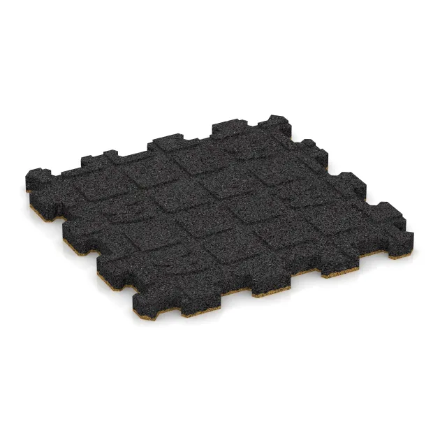 Aufsicht auf die Unterseite, also die Bodenseite von WARCO-Formteil 5990 - Poolflise fugfri im Format 306 x 306 x 20 mm.