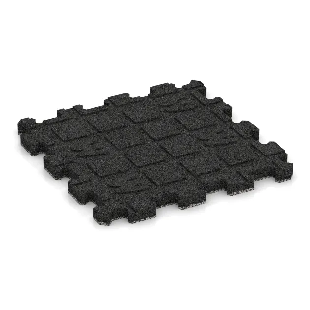 Aufsicht auf die Unterseite, also die Bodenseite von WARCO-Formteil 4453 - Poolflise fugfri im Format 306 x 306 x 20 mm.