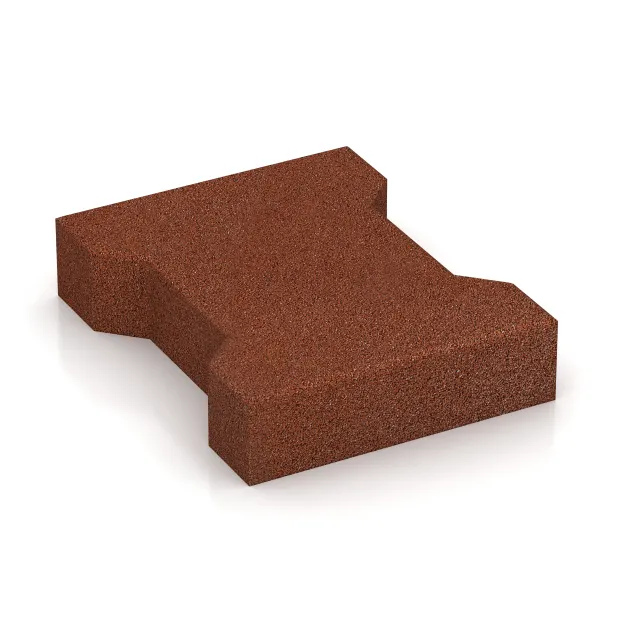 Aufsicht auf die Unterseite, also die Bodenseite von WARCO-Formteil 3654 - Gummi-brolægningssten im Format 200 x 165 x 43 mm | 0,0278 m².