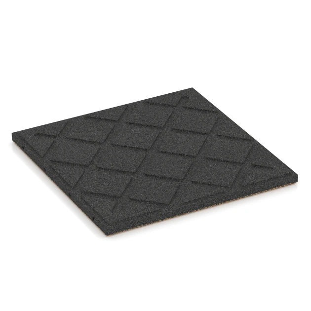Aufsicht auf die Unterseite, also die Bodenseite von WARCO-Formteil 6182 - Hundeliggemåtte im Format 50 x 50 x 3 cm | 0,25 m².