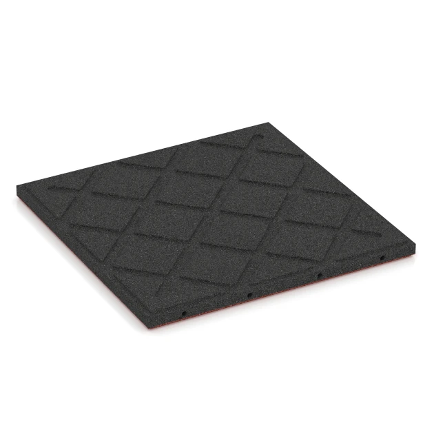 Aufsicht auf die Unterseite, also die Bodenseite von WARCO-Formteil 6128 - Faldsikringsflise – 95 cm im Format 50 x 50 x 3 cm | 0,25 m².