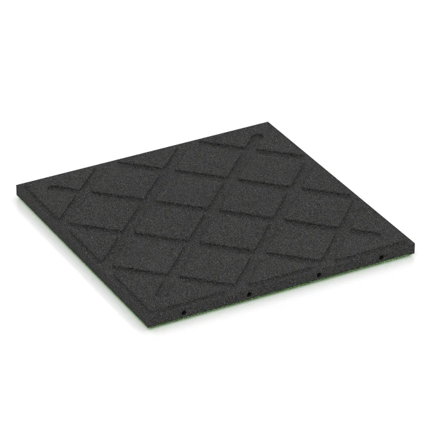 Aufsicht auf die Unterseite, also die Bodenseite von WARCO-Formteil 6184 - Liggemåtte til hund im Format 50 x 50 x 3 cm | 0,25 m².