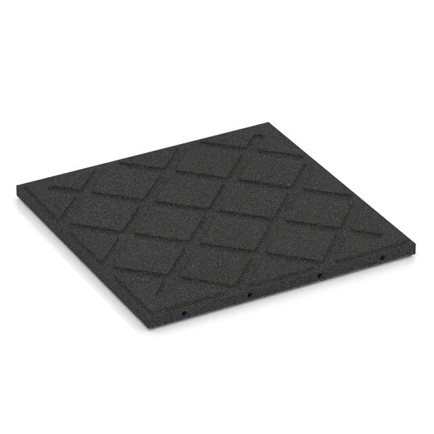 Aufsicht auf die Unterseite, also die Bodenseite von WARCO-Formteil 6130 - Faldsikringsflise – 95 cm im Format 50 x 50 x 3 cm | 0,25 m².