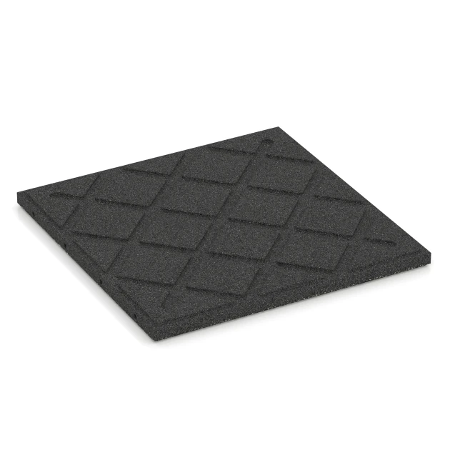 Aufsicht auf die Unterseite, also die Bodenseite von WARCO-Formteil 6413 - Faldsikringsflise – 90 cm im Format 50 x 50 x 3 cm | 0,25 m².