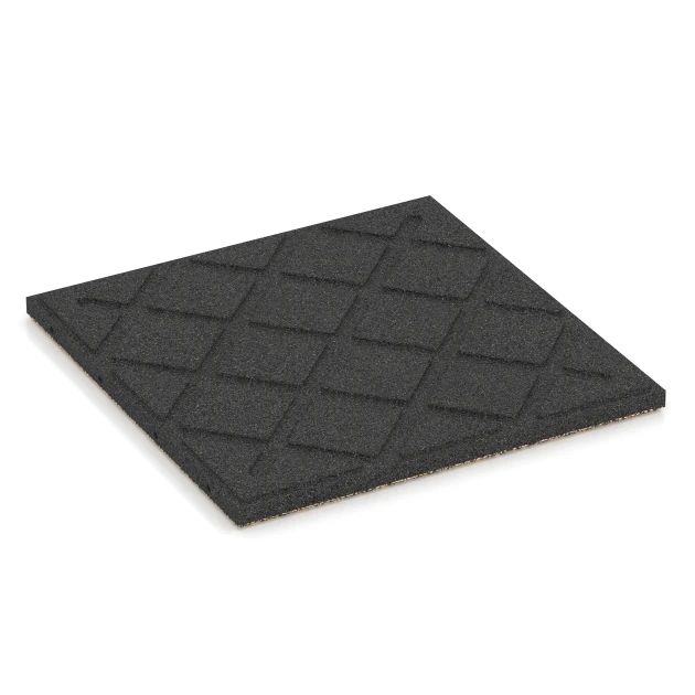 Aufsicht auf die Unterseite, also die Bodenseite von WARCO-Formteil 6419 - Faldsikringsflise – 90 cm im Format 50 x 50 x 3 cm | 0,25 m².