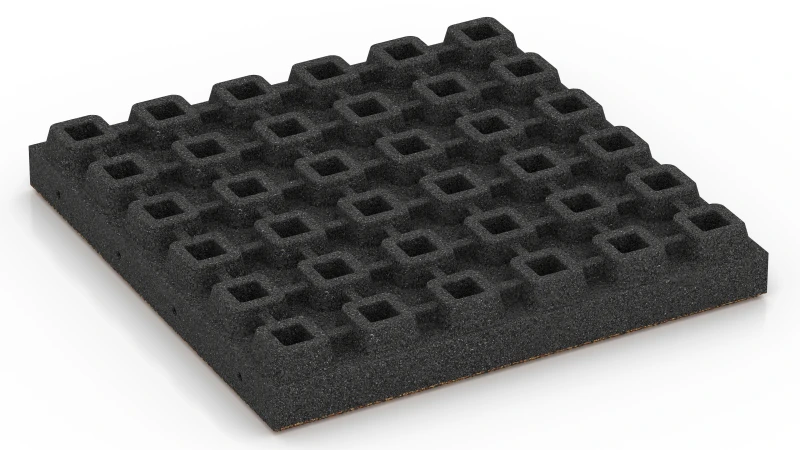 Dræningsfødder med hulrum