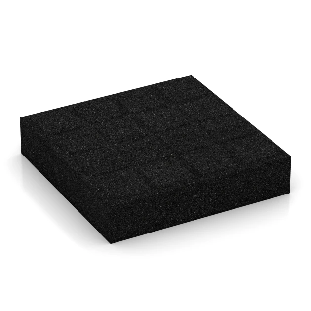 Aufsicht auf die Unterseite, also die Bodenseite von WARCO-Formteil 6277 - Faldsikringsflise – 300 cm im Format 50 x 50 x 11 cm.