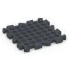 Aufsicht auf die Unterseite, also die Bodenseite von WARCO-Formteil 6983 - Boldbaneflise im Format 50 x 50 x 4 cm | 0,25 m².