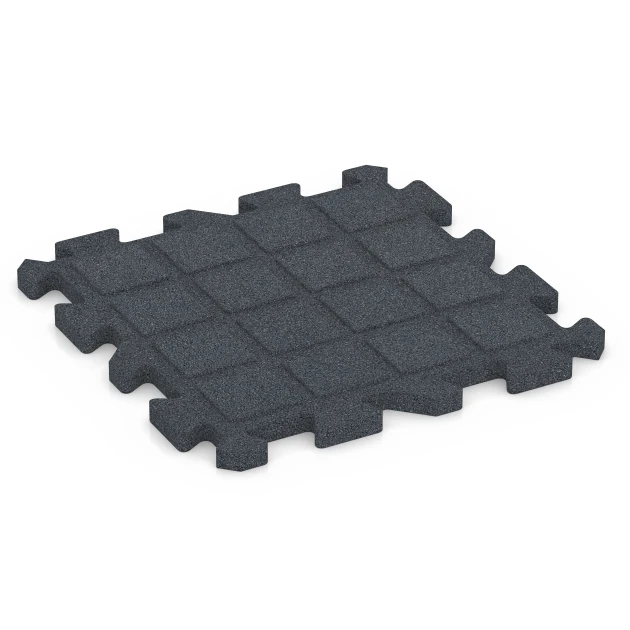 Aufsicht auf die Unterseite, also die Bodenseite von WARCO-Formteil 6992 - Fitnessgulv im Format 50 x 50 x 3 cm | 0,25 m².