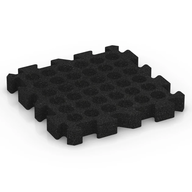 Aufsicht auf die Unterseite, also die Bodenseite von WARCO-Formteil 6309 - Faldsikringsflise med puslesamling im Format 50 x 50 x 6 cm | 0,25 m².