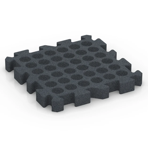 Aufsicht auf die Unterseite, also die Bodenseite von WARCO-Formteil 6408 - Faldsikringsflise – 220 cm im Format 50 x 50 x 6 cm | 0,25 m².