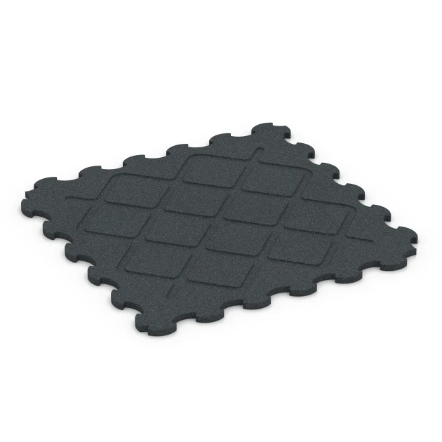 Aufsicht auf die Unterseite, also die Bodenseite von WARCO-Formteil 6323 - Gulvbeskyttelsesmåtte til træning im Format 102,5 x 102,5 x 2,5 cm | 1,05 m².