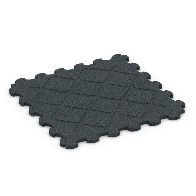 Aufsicht auf die Unterseite, also die Bodenseite von WARCO-Formteil 6322 - Fitness Beskyttelsesmåtte im Format 102,5 x 102,5 x 3 cm | 1,05 m².