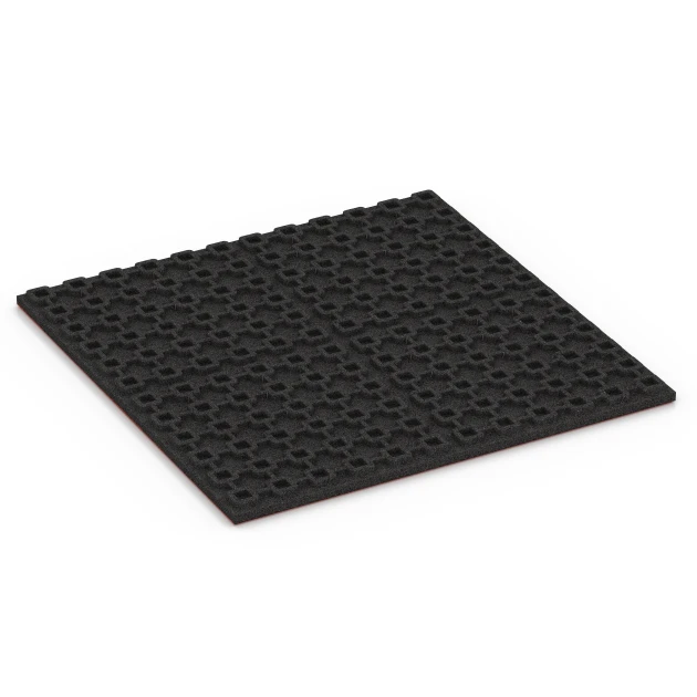 Aufsicht auf die Unterseite, also die Bodenseite von WARCO-Formteil 6384 - Staldmåtte Komfort im Format 100 x 100 x 4 cm | 1,00 m².