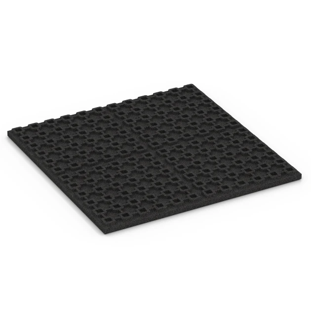 Aufsicht auf die Unterseite, also die Bodenseite von WARCO-Formteil 6387 - Staldmåtte Luksus im Format 100 x 100 x 4,5 cm | 1,00 m².