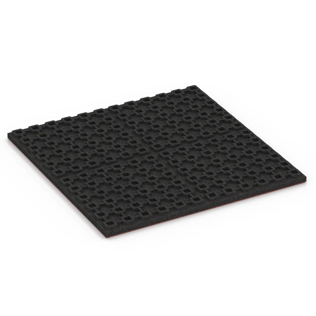 Aufsicht auf die Unterseite, also die Bodenseite von WARCO-Formteil 6388 - Staldmåtte Luksus im Format 100 x 100 x 4,5 cm | 1,00 m².