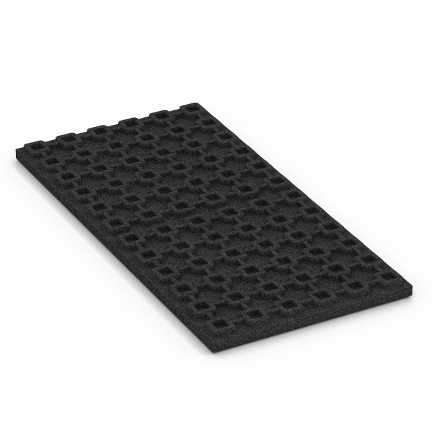 Aufsicht auf die Unterseite, also die Bodenseite von WARCO-Formteil 6389 - Staldmåtte Luksus im Format 100 x 50 x 4,5 cm | 0,50 m².