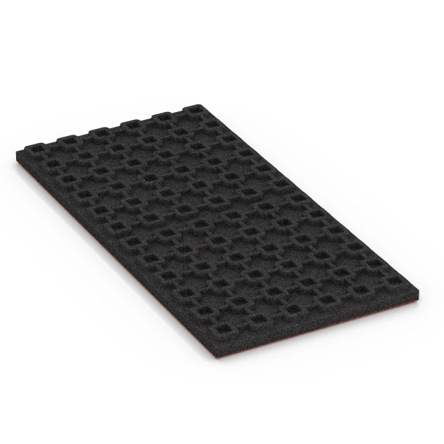 Aufsicht auf die Unterseite, also die Bodenseite von WARCO-Formteil 6390 - Staldmåtte Luksus im Format 100 x 50 x 4,5 cm | 0,50 m².