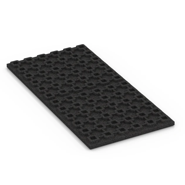 Aufsicht auf die Unterseite, also die Bodenseite von WARCO-Formteil 6385 - Staldmåtte Komfort im Format 100 x 50 x 4 cm | 0,50 m².