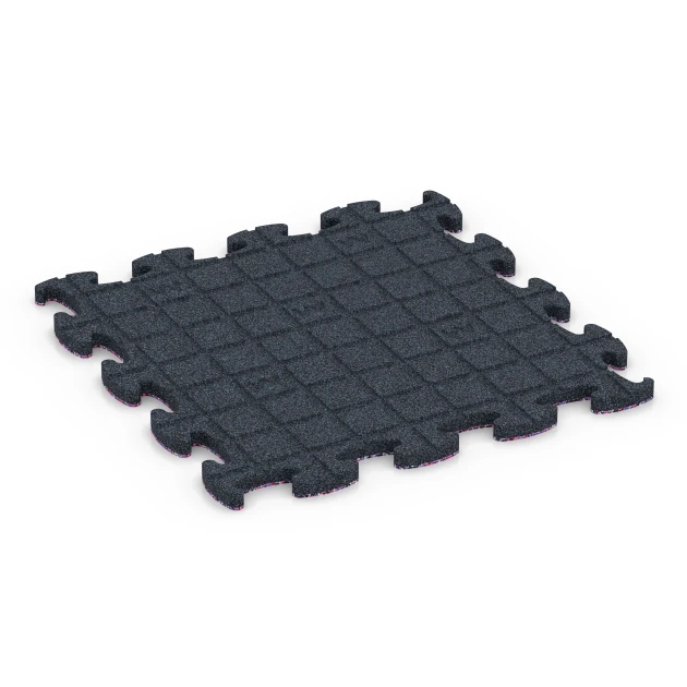 Aufsicht auf die Unterseite, also die Bodenseite von WARCO-Formteil 6828 - Fitness Active gulvflise im Format 44,6 x 44,6 x 1,8 cm.