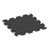 Aufsicht auf die Unterseite, also die Bodenseite von WARCO-Formteil 6859 - Fitnessgulv Max System im Format 46 x 46 x 1,8 cm.