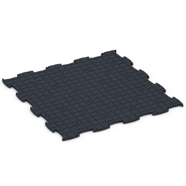 Aufsicht auf die Unterseite, also die Bodenseite von WARCO-Formteil 6864 - Fitnessgulv Max System im Format 44,6 x 44,6 x 1,8 cm.