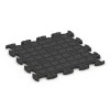 Aufsicht auf die Unterseite, also die Bodenseite von WARCO-Formteil 6865 - Fitnessgulv Max System im Format 46 x 46 x 1,8 cm.