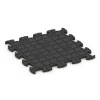 Aufsicht auf die Unterseite, also die Bodenseite von WARCO-Formteil 6867 - Fitnessgulv Max System im Format 46 x 46 x 1,8 cm.