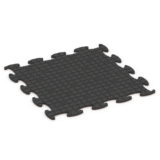 Aufsicht auf die Unterseite, also die Bodenseite von WARCO-Formteil 6836 - Fitness Active gulvflise im Format 98 x 98 × 1,8 cm.