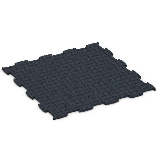 Aufsicht auf die Unterseite, also die Bodenseite von WARCO-Formteil 6868 - Fitnessgulv Max System im Format 97,1 x 97,1 × 1,8 cm.