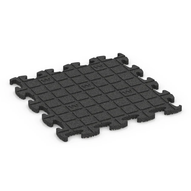 Aufsicht auf die Unterseite, also die Bodenseite von WARCO-Formteil 6931 - Faldsikringsflise puzzle im Format 44,6 x 44,6 × 2,8 cm.