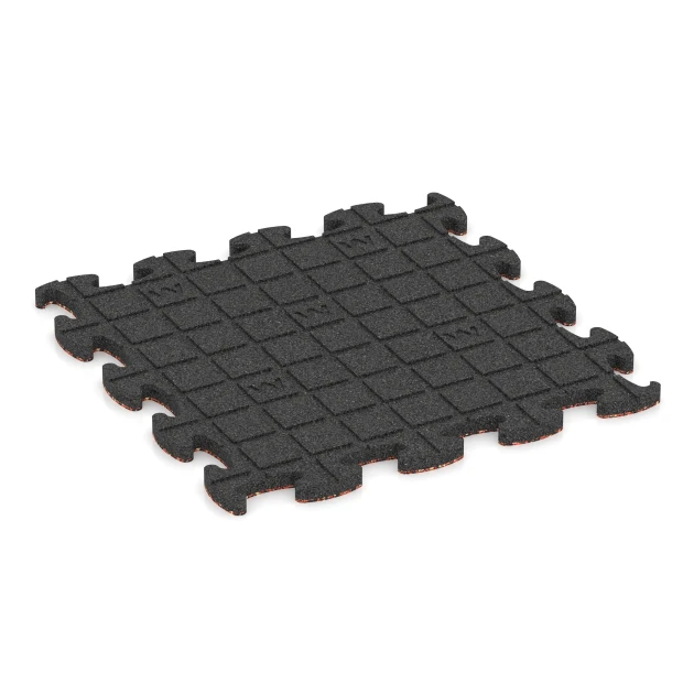 Aufsicht auf die Unterseite, also die Bodenseite von WARCO-Formteil 6935 - Faldsikringsflise puzzle im Format 46 x 46 × 2,8 cm.
