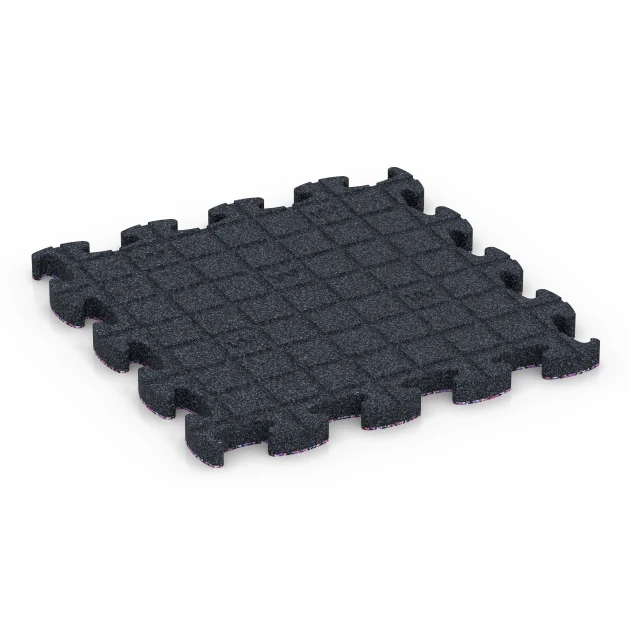 Aufsicht auf die Unterseite, also die Bodenseite von WARCO-Formteil 6936 - Faldsikringsflise puzzle im Format 44,6 x 44,6 × 2,8 cm.