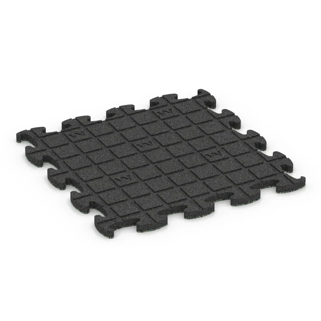 Aufsicht auf die Unterseite, also die Bodenseite von WARCO-Formteil 6843 - Fitness Active gulvflise im Format 46 x 46 × 2,8 cm.