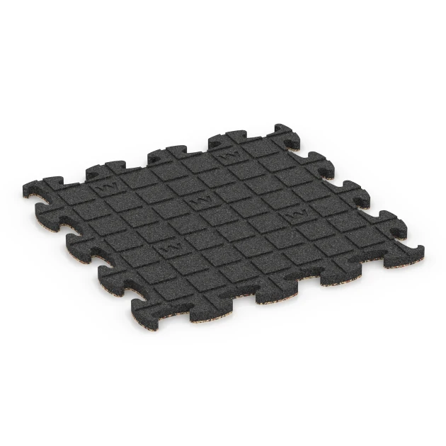 Aufsicht auf die Unterseite, also die Bodenseite von WARCO-Formteil 6844 - Fitness Active gulvflise im Format 46 x 46 × 2,8 cm.