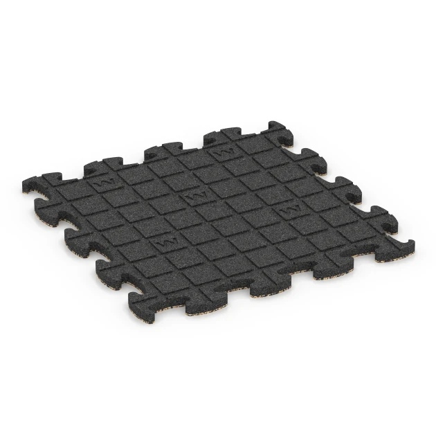 Aufsicht auf die Unterseite, also die Bodenseite von WARCO-Formteil 6849 - Fitness Active gulvflise im Format 46 x 46 × 2,8 cm.