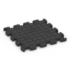 Aufsicht auf die Unterseite, also die Bodenseite von WARCO-Formteil 6877 - Fitnessgulv Max System im Format 46 x 46 × 2,8 cm.