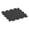 Aufsicht auf die Unterseite, also die Bodenseite von WARCO-Formteil 6880 - Fitnessgulv Max System im Format 46 x 46 × 2,8 cm.