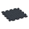 Aufsicht auf die Unterseite, also die Bodenseite von WARCO-Formteil 6882 - Fitnessgulv Max System im Format 44,6 x 44,6 × 2,8 cm.